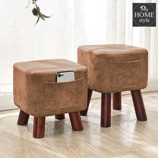 Wooden stool Square shape With Pocket - 165 - myhomestyle.pk