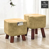 Wooden stool Square shape With Pocket -167 - myhomestyle.pk