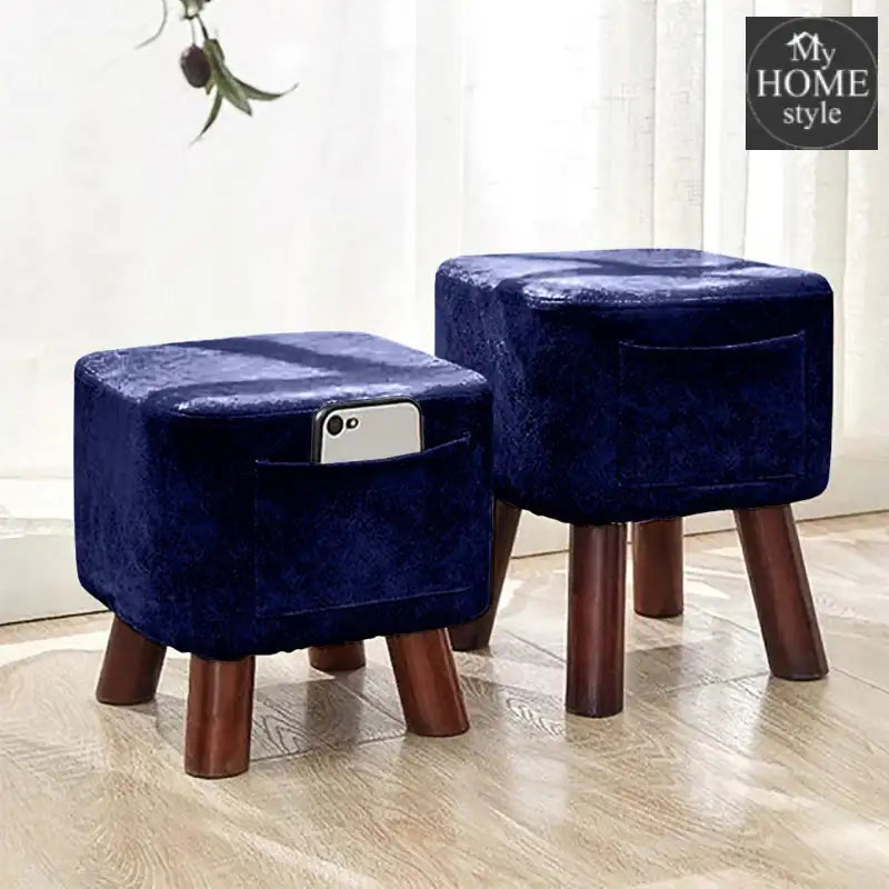 Wooden stool Square shape With Pocket -168 - myhomestyle.pk