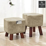 Wooden stool Square shape With Pocket -169 - myhomestyle.pk