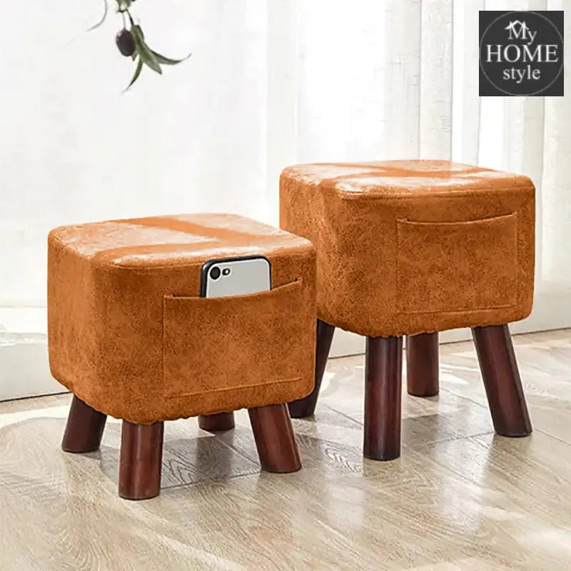 Wooden stool Square shape With Pocket -170 - myhomestyle.pk