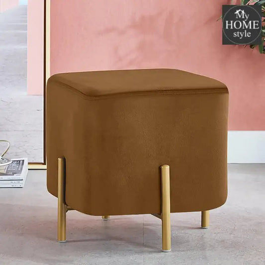 Wooden stool Square shape With Steel Stand - 172 - myhomestyle.pk