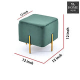 Wooden stool Square shape With Steel Stand -172 - myhomestyle.pk