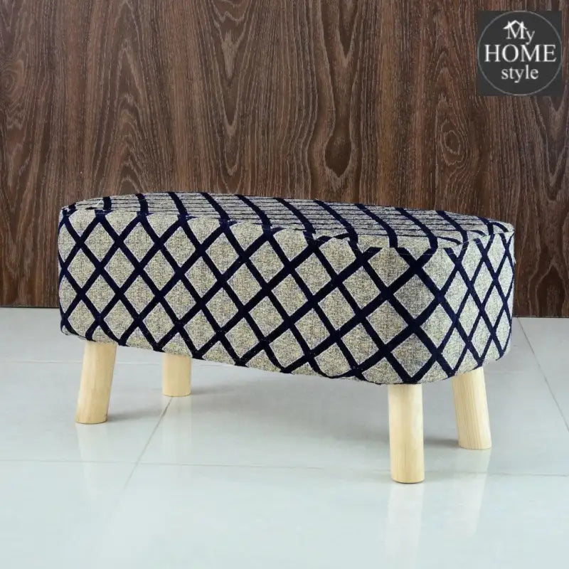Wooden stool Two Seater-108 Blue - myhomestyle.pk