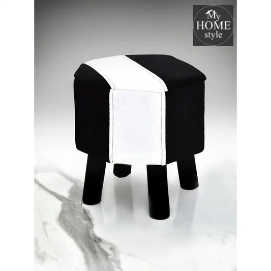 Wooden stool Velvet Round Shape - 1247 - myhomestyle.pk