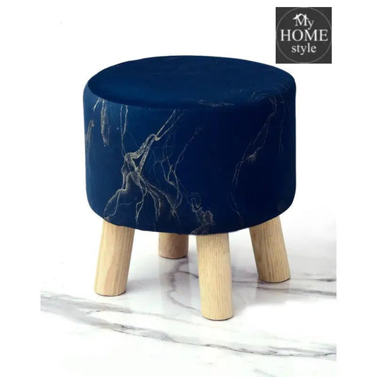 Wooden stool Velvet Sprinkle Round Shape - 1290 - myhomestyle.pk