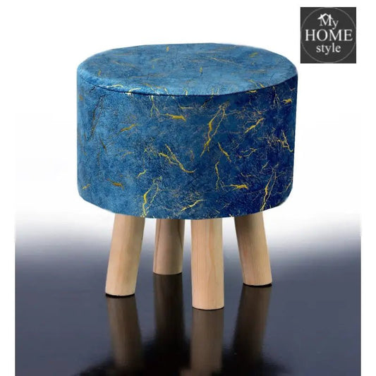 Wooden stool Velvet Sprinkle Round Shape - 1295 - myhomestyle.pk