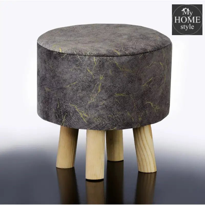 Wooden stool Velvet Sprinkle Round Shape - 1296 - myhomestyle.pk