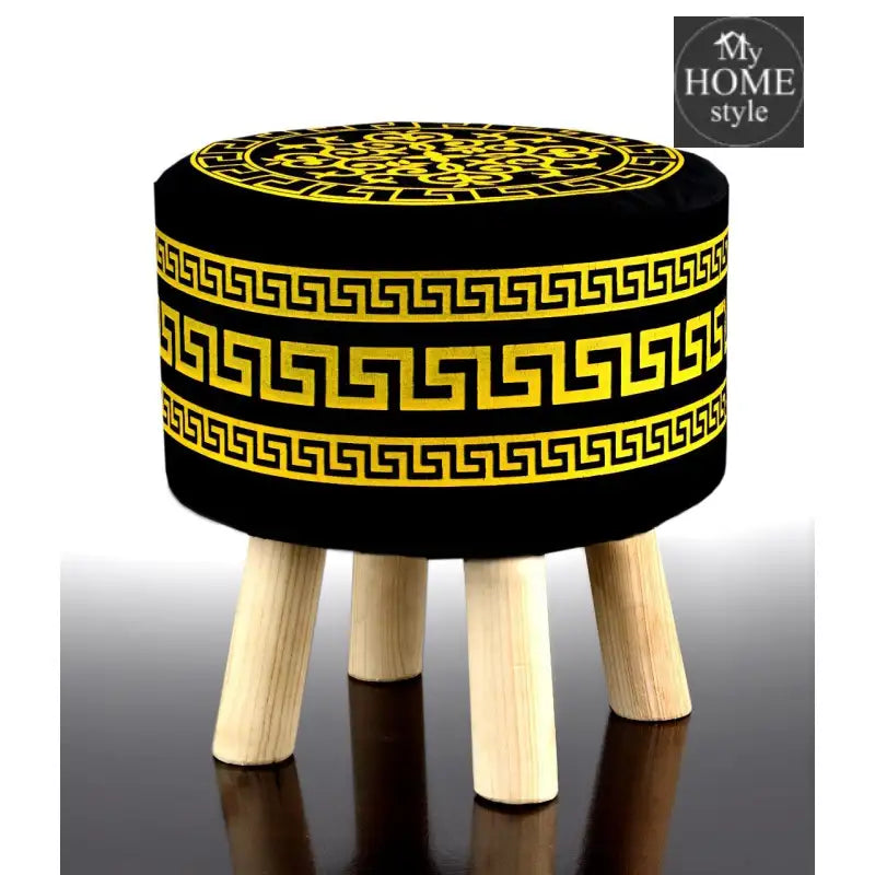 Wooden stool Vercase Design round shape-686 - myhomestyle.pk