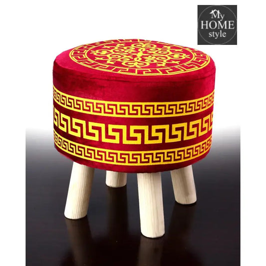 Wooden stool Vercase Design round shape-710 - myhomestyle.pk