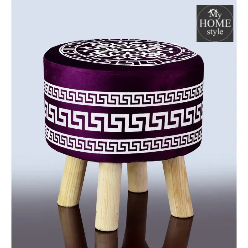 Wooden stool Vercase Design round shape-737 - myhomestyle.pk