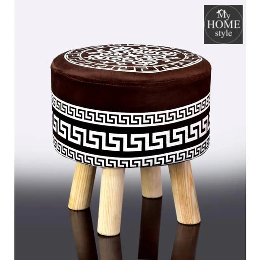 Wooden stool Vercase Design round shape-739 - myhomestyle.pk