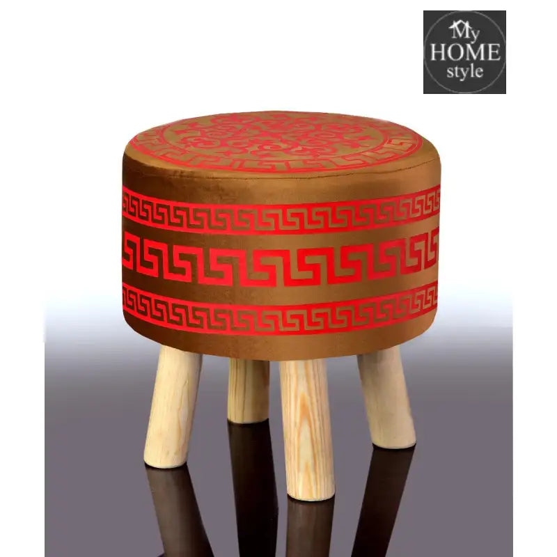 Wooden stool Vercase Design round shape-742 - myhomestyle.pk