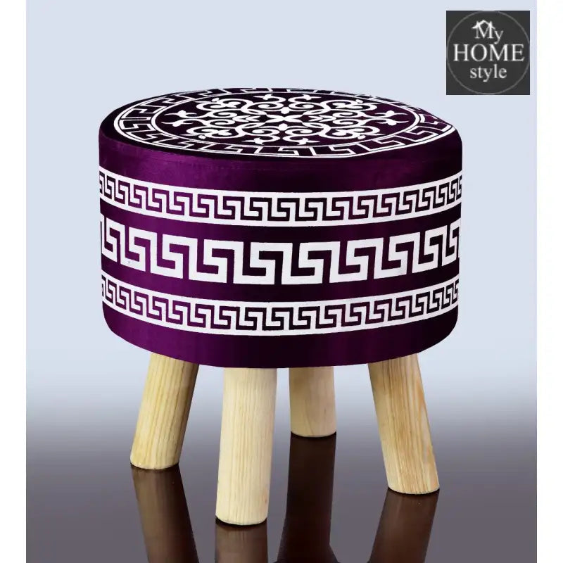 Wooden stool Vercase Design round shape-743 - myhomestyle.pk