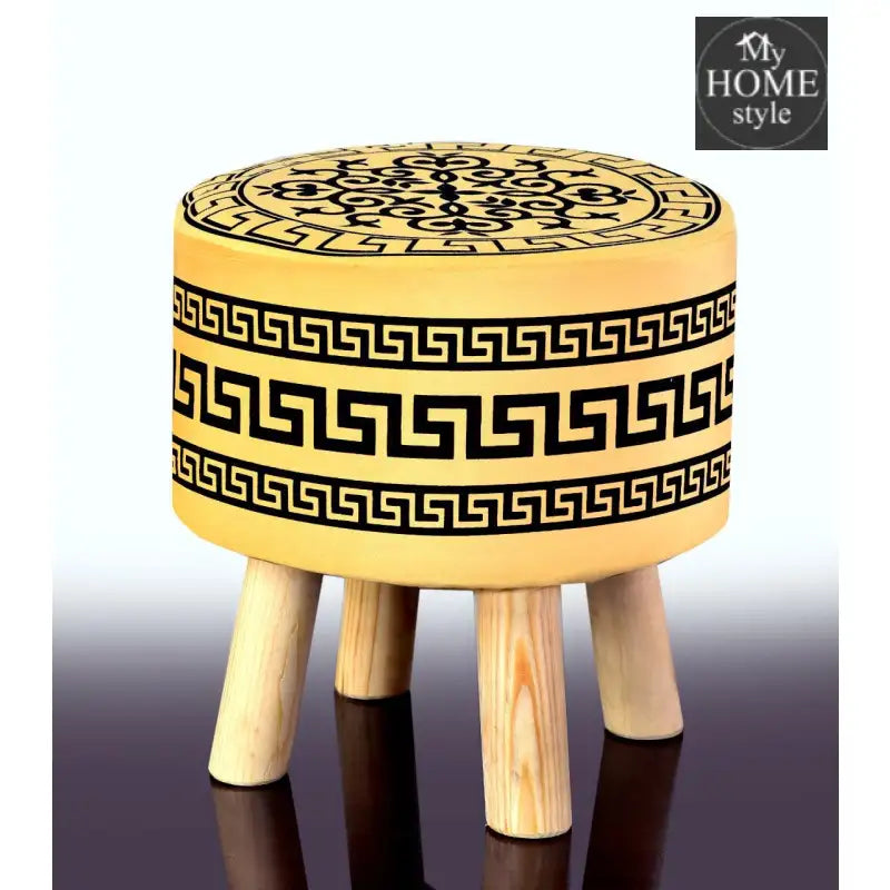 Wooden stool Vercase Design round shape-744 - myhomestyle.pk