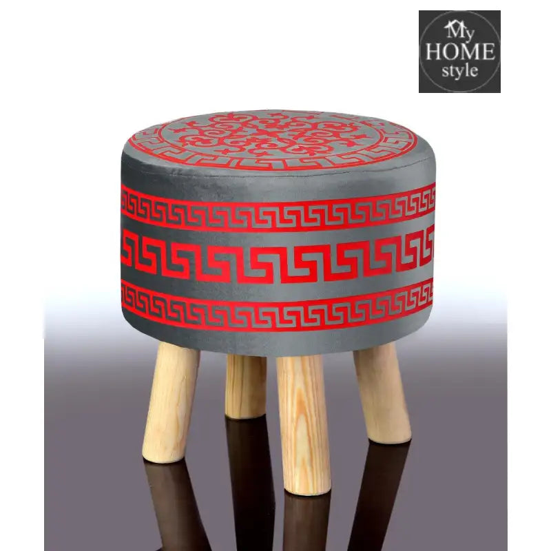 Wooden stool Vercase Design round shape-746 - myhomestyle.pk