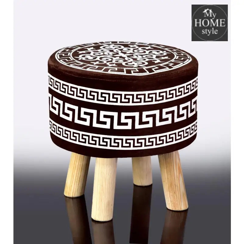 Wooden stool Vercase Design round shape-747 - myhomestyle.pk