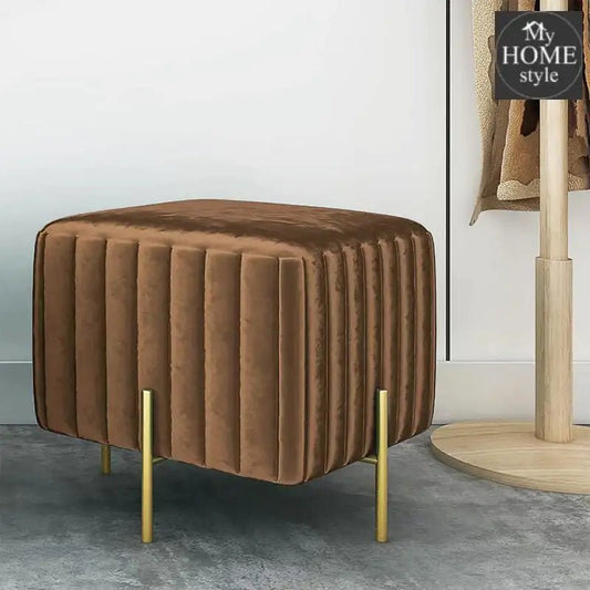 Wooden stool With Steel Stand - 201 - myhomestyle.pk