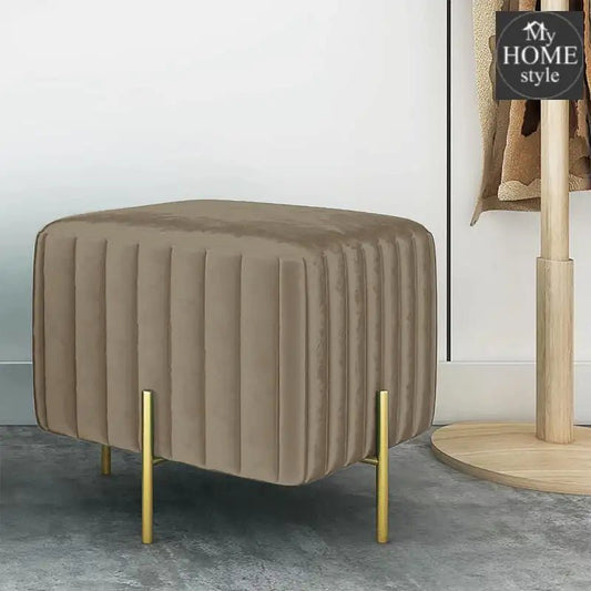 Wooden stool With Steel Stand - 203 - myhomestyle.pk