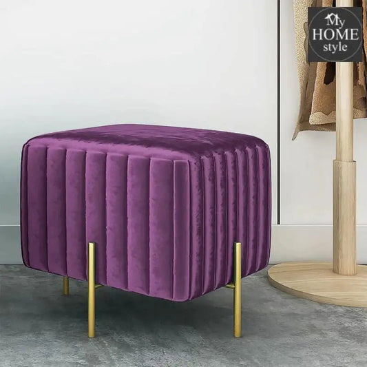 Wooden stool With Steel Stand - 205 - myhomestyle.pk