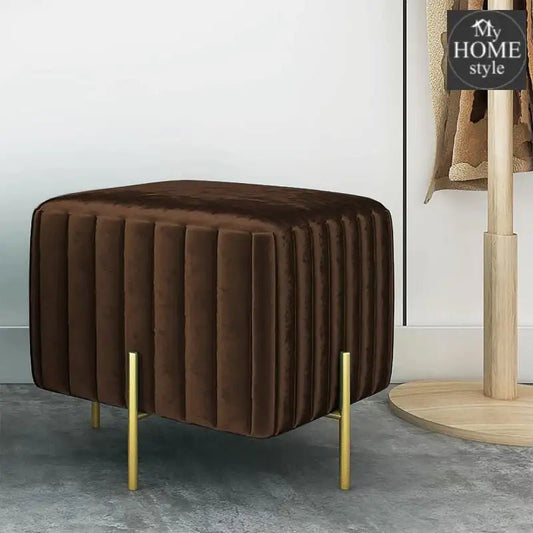 Wooden stool With Steel Stand - 206 - myhomestyle.pk