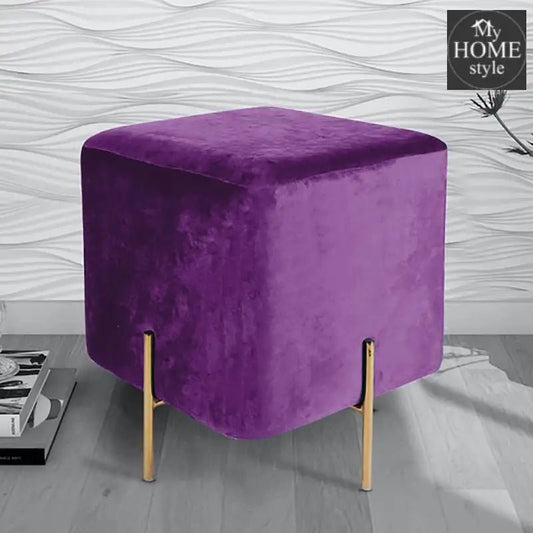 Wooden stool With Steel Stand - 207 - myhomestyle.pk