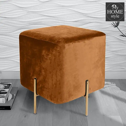 Wooden stool With Steel Stand - 208 - myhomestyle.pk