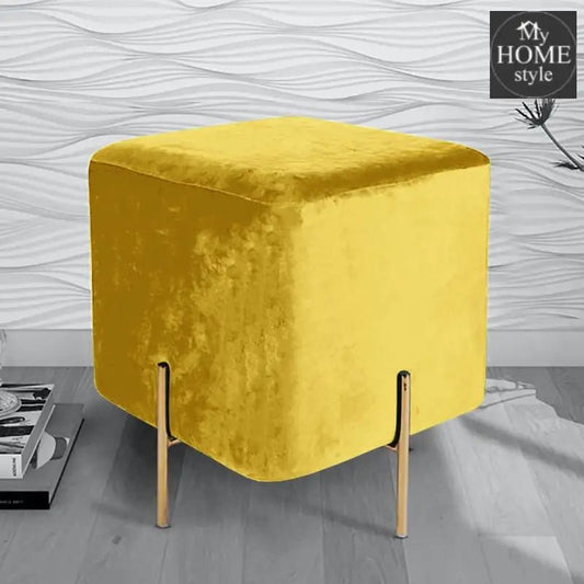 Wooden stool With Steel Stand - 209 - myhomestyle.pk