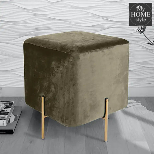 Wooden stool With Steel Stand - 211 - myhomestyle.pk