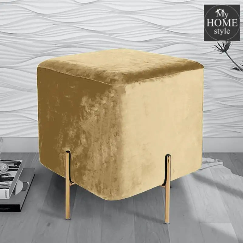 Wooden stool With Steel Stand -213 - myhomestyle.pk