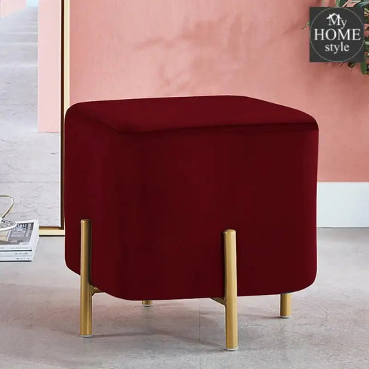 Wooden stool With Steel Stand - 271 - myhomestyle.pk