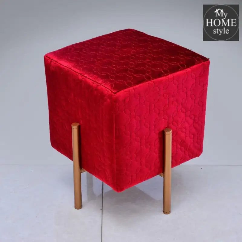 Wooden stool With Steel Stand -294 - myhomestyle.pk