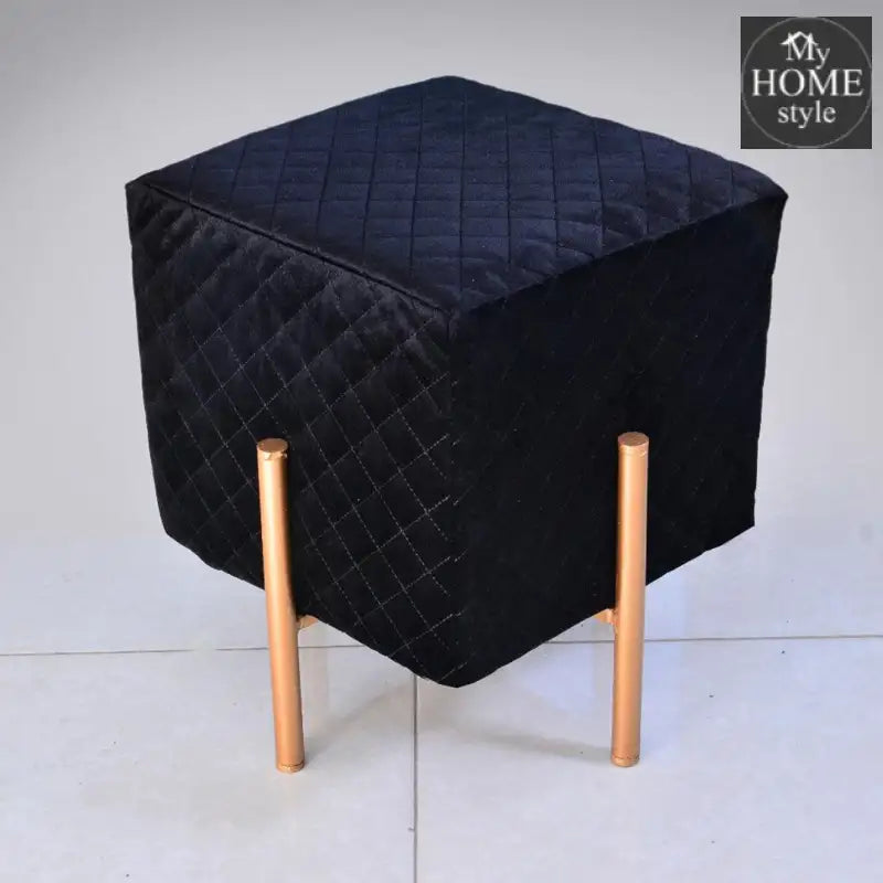 Wooden stool With Steel Stand -297 - myhomestyle.pk