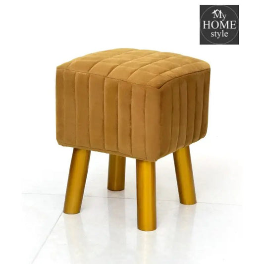 Wooden Velvet stool Square shape - 863 - myhomestyle.pk