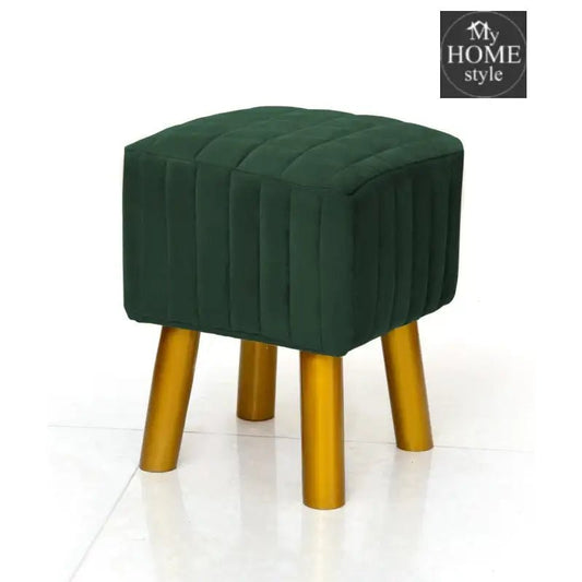 Wooden Velvet stool Square shape - 864 - myhomestyle.pk