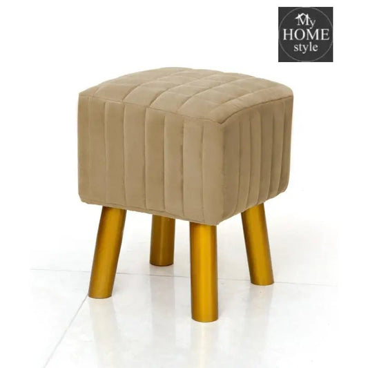 Wooden Velvet stool Square shape - 865 - myhomestyle.pk