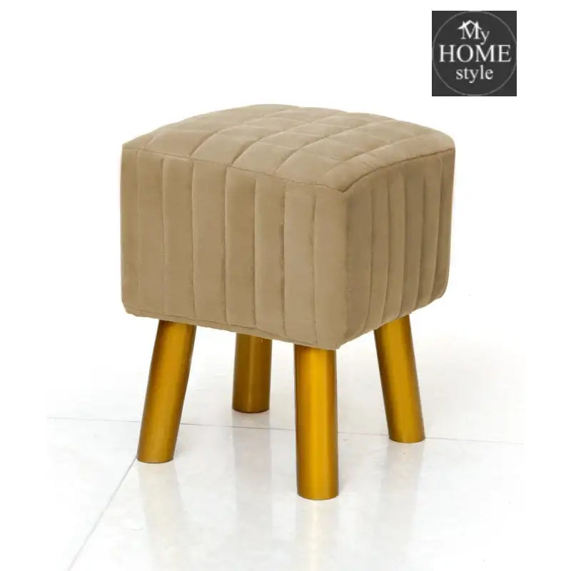 Wooden Velvet stool Square shape-865 - myhomestyle.pk