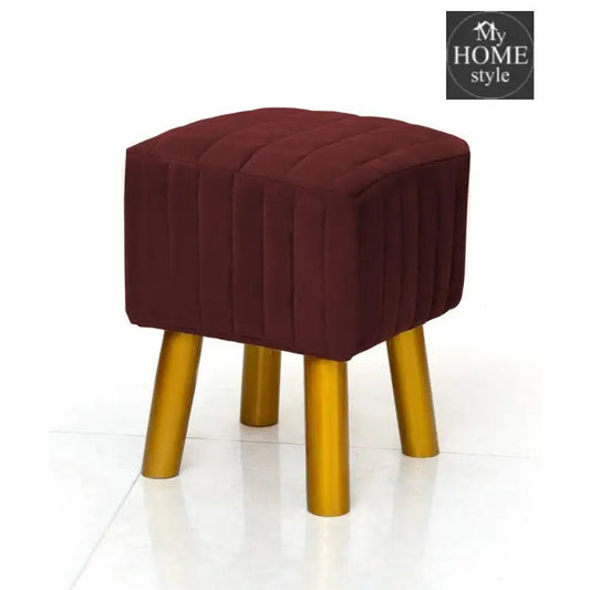 Wooden Velvet stool Square shape - 866 - myhomestyle.pk