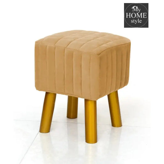 Wooden Velvet stool Square shape-867 - myhomestyle.pk