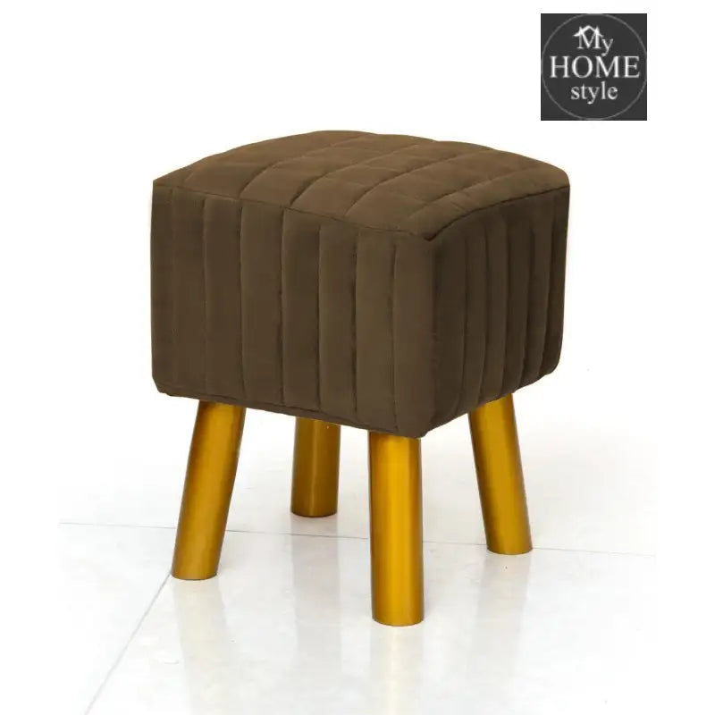 Wooden Velvet stool Square shape-869 - myhomestyle.pk