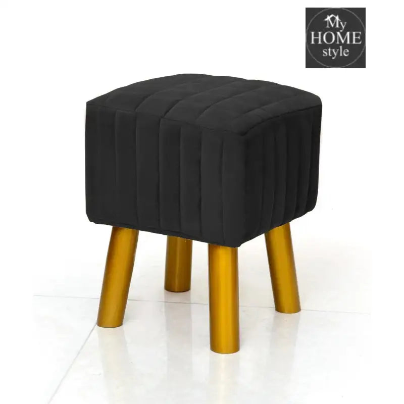 Wooden Velvet stool Square shape-870 - myhomestyle.pk