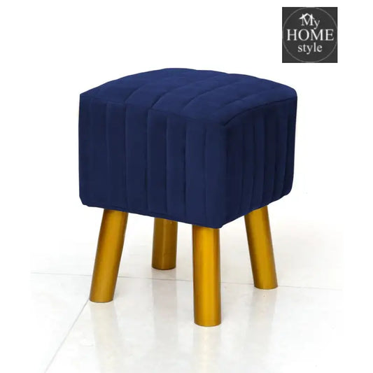 Wooden Velvet stool Square shape-873 - myhomestyle.pk